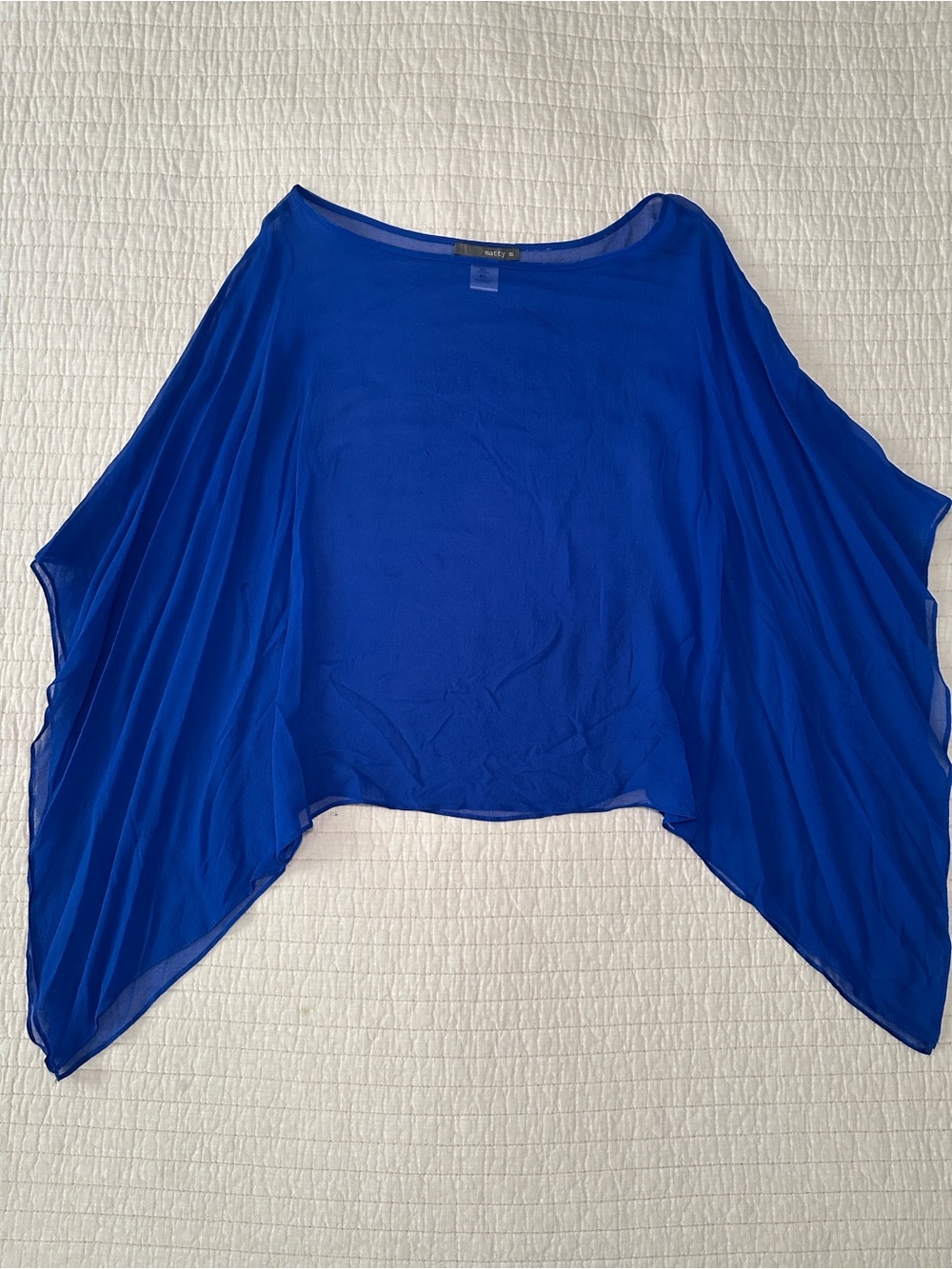 Matty M Royal Blue Silk Top